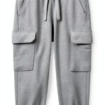 Pantalone bambini Benetton felpa cotone tasconato ricamo-0