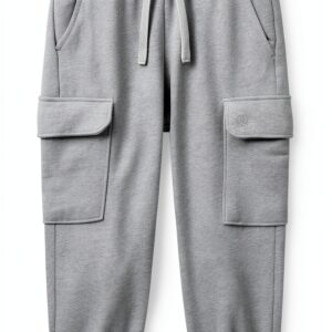 Pantalone bambini Benetton felpa cotone tasconato ricamo-0