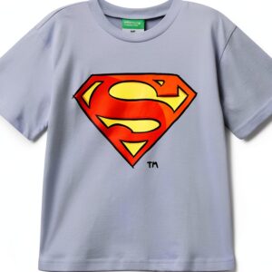 Benetton Tshirt Bambini Cotone Stampa Multicolore Manica-0