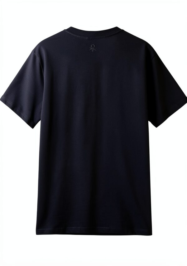 T-shirt Uomo Benetton Cotone Biologico Blu Giallo-3