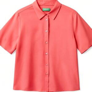 Camicia Viscosa Benetton Donna Colletto Classico Maniche 3/4-0