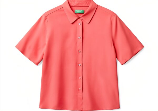 Camicia Viscosa Benetton Donna Colletto Classico Maniche 3/4-0