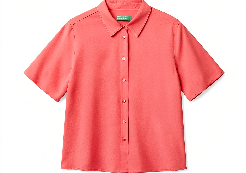 'Camicia Benetton in viscosa indossata in un ambiente di lavoro'