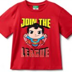 T-shirt Benetton bambini cotone stampa multicolore-0