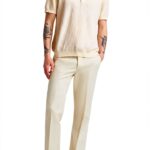 Polo Uomo Benetton Cotone Maglia Regular Fit Bianco Blu-0