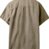 Benetton camicia uomo lino cotone verde oliva regular fit-2