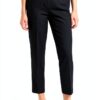 Pantaloni donna Benetton gabardina bielastica nero dritto-3