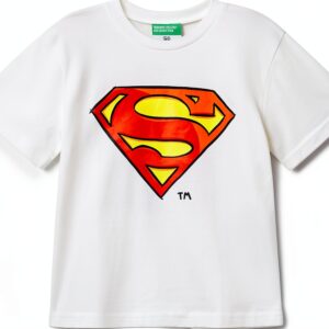 Benetton T-shirt bambini cotone stampa multicolore-0