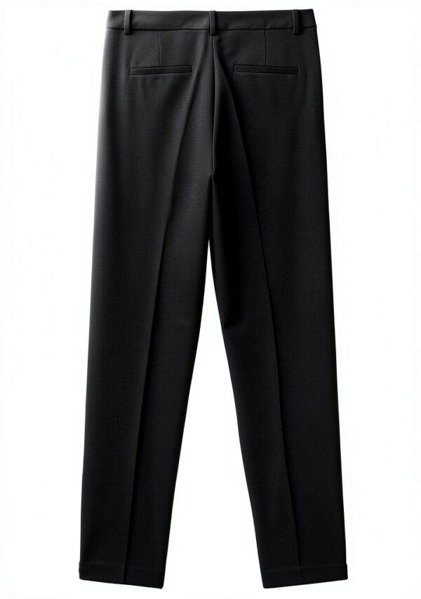 Pantaloni donna Benetton gabardina bielastica nero dritto-2