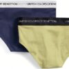 Slip Benetton cotone elasticizzato bambini ragazzi giallo-1