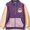 Felpa bambine Benetton cotone glitter grafica regolare-0
