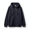 Felpa Uomo Benetton Zip Cappuccio Cotone Organico Nero-2