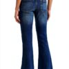 Benetton Pantaloni Donna Denim Stretch Flare 5 Tasche-1