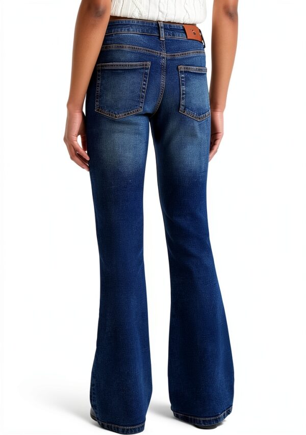 Benetton Pantaloni Donna Denim Stretch Flare 5 Tasche-1
