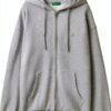 Felpa Uomo Benetton Zip Cappuccio Cotone Organico Verde-0