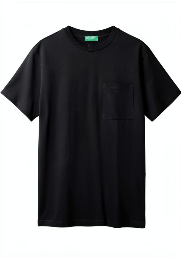 Tshirt Uomo Benetton Cotone Biologico Ricamo Logo Colori-5