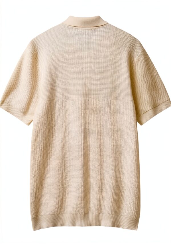 Polo Uomo Benetton Cotone Maglia Regular Fit Bianco Blu-2
