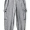 Pantalone bambini Benetton felpa cotone tasconato ricamo-1