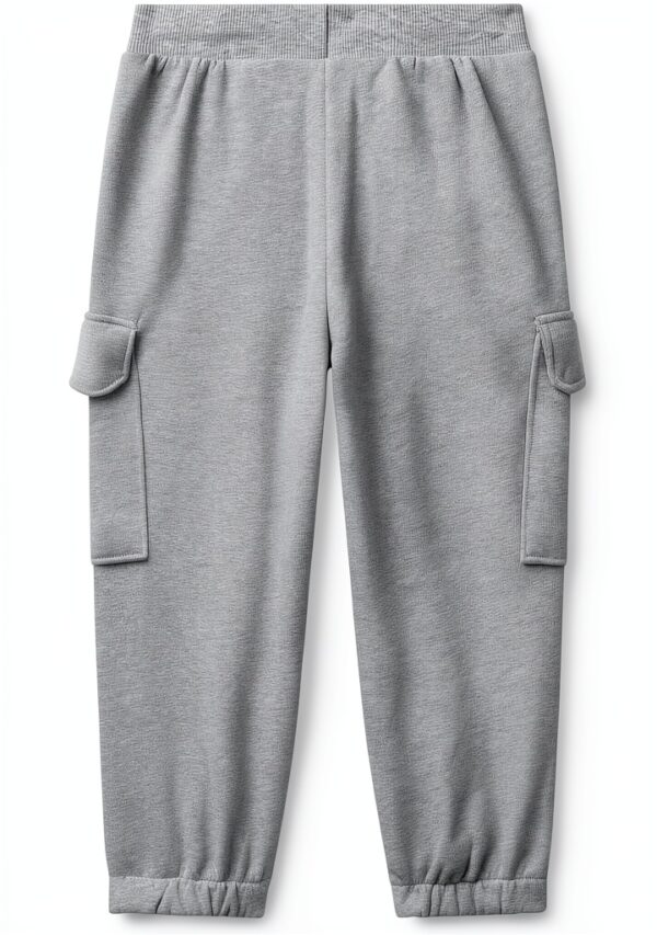 Pantalone bambini Benetton felpa cotone tasconato ricamo-1