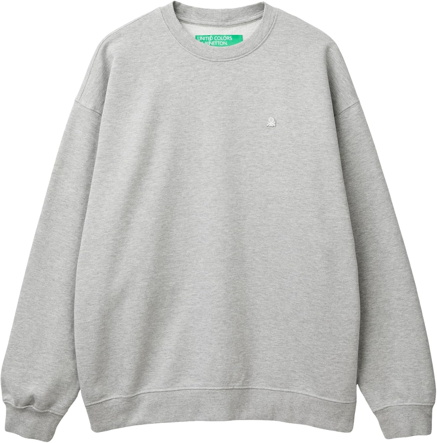 Installing Maglione United Colors of Benetton Uomo Grigio Caldo on a wooden desk