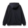 Felpa Uomo Benetton Zip Cappuccio Cotone Organico Nero-4