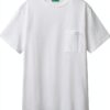 Tshirt Uomo Benetton Cotone Biologico Blu Giallo-0