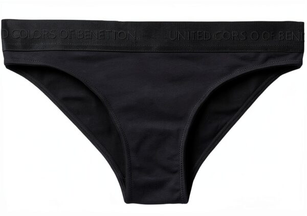 Slip Benetton Donna Cotone Nero Intimo Confortevole