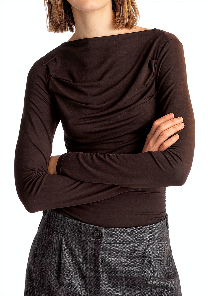 T-shirt United Colors of Benetton in modal stretch con scollo a barchetta