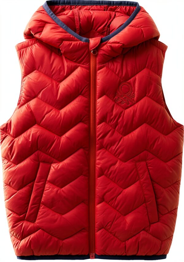 Gilet United Colors Benetton finta piuma leggero bambini