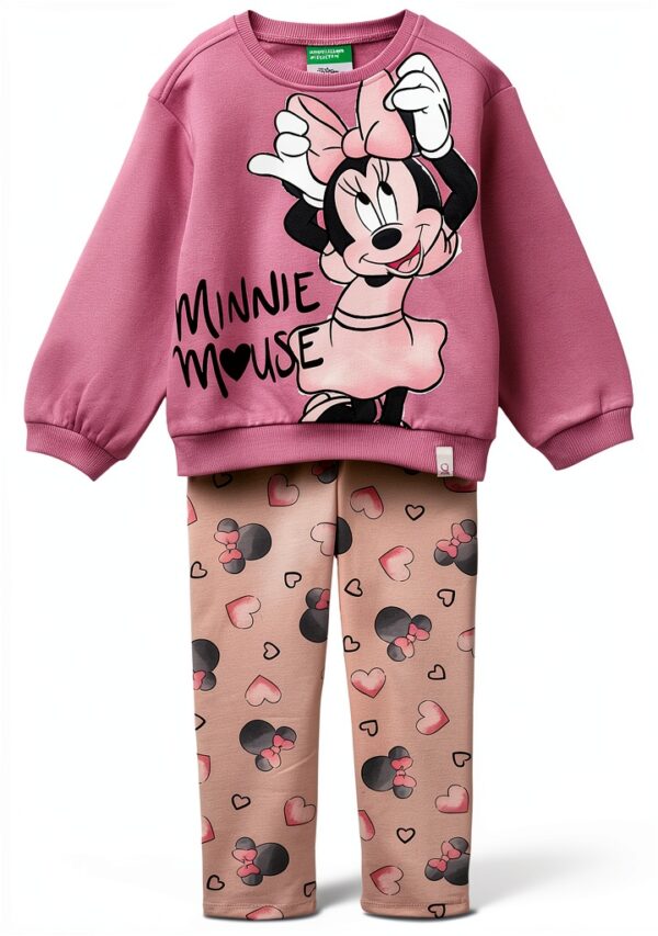 United Colors of Benetton Completo Bambine Rosa Maglia
