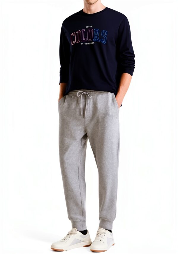 Pantaloni Uomo Benetton Taglio Comodo Tessuto Resistente-4