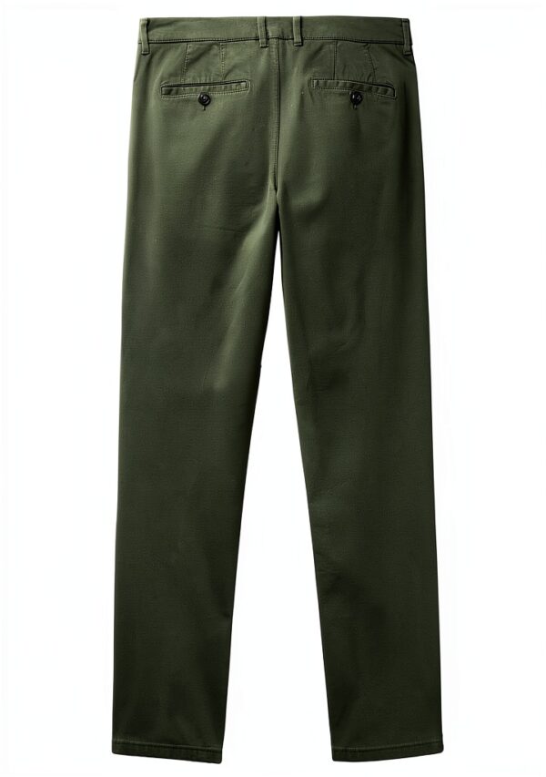 Pantaloni Chino Uomo Benetton Gabardina Stretch Design-3