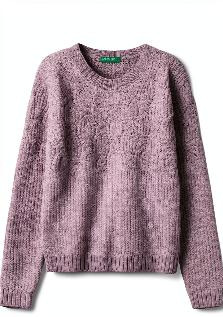 Maglia in ciniglia Benetton per bambine in colore verde