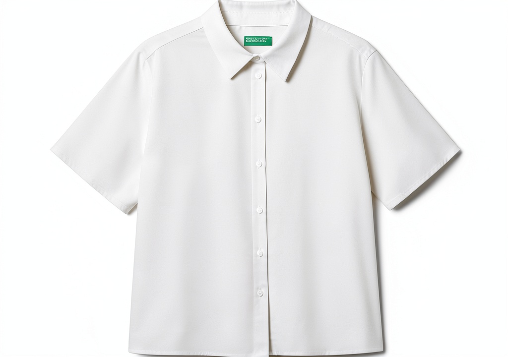 'Camicia Benetton in viscosa indossata in un ambiente casual'