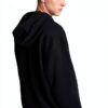 Felpa Uomo Benetton Zip Cappuccio Cotone Organico Nero Blu-2