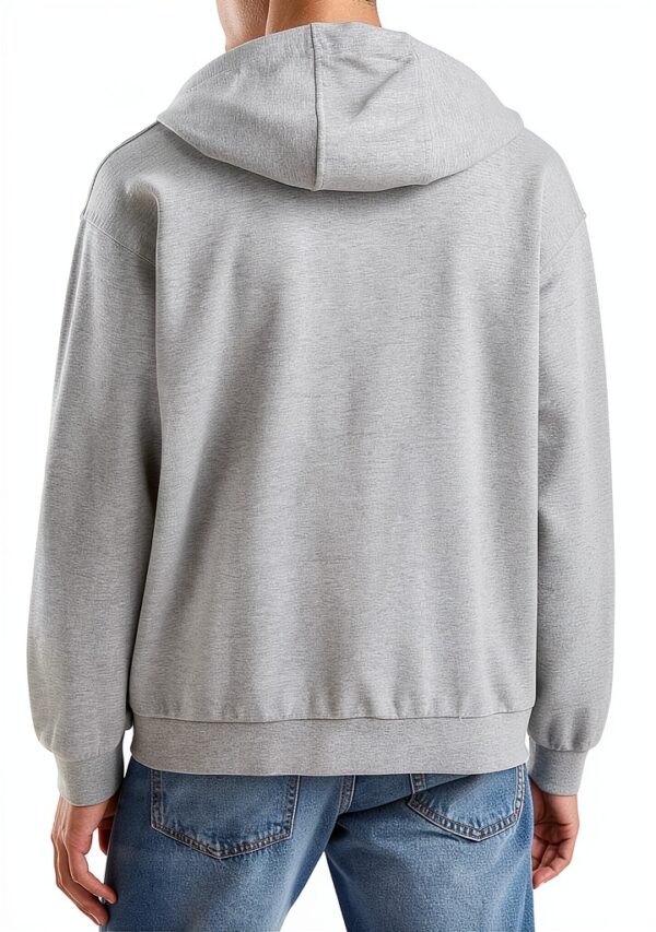 Felpa Uomo Benetton Zip Cappuccio Cotone Organico Verde-1