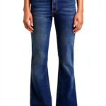 Benetton Pantaloni Donna Denim Stretch Flare 5 Tasche-0