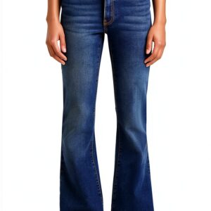 Benetton Pantaloni Donna Denim Stretch Flare 5 Tasche-0