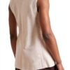 Gilet donna Benetton cotone lino doppiopetto lungo gessato-1
