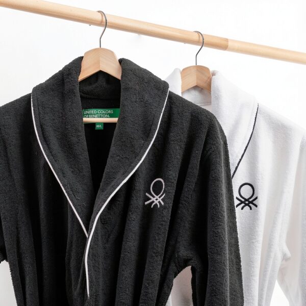 Accappatoio United Colors of Benetton Nero Cotone Uomo-6