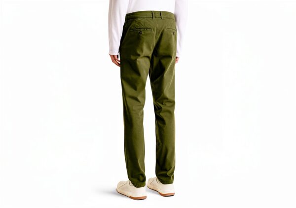Pantaloni Chino Uomo Benetton Gabardina Stretch Design-1
