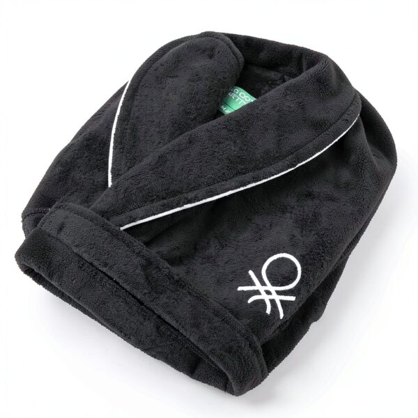 Accappatoio United Colors of Benetton Nero Cotone Uomo-4