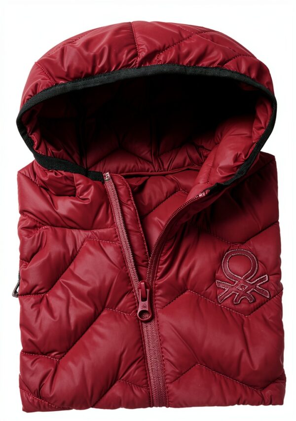 Gilet Benetton micro piuma nylon leggero bambini ragazzi-2