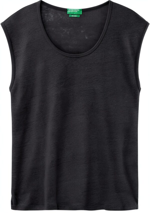 T-shirt donna United Colors of Benetton lino morbida scollo