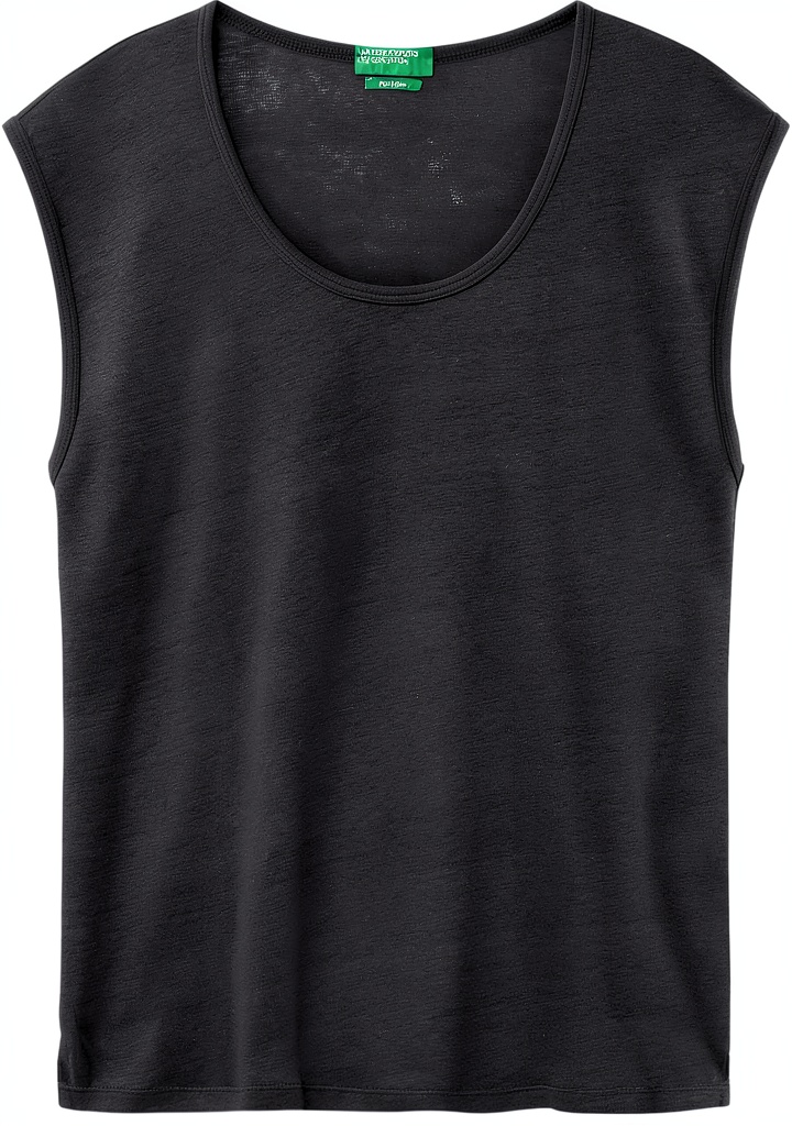 T-shirt United Colors of Benetton donna in lino con scollo ampio