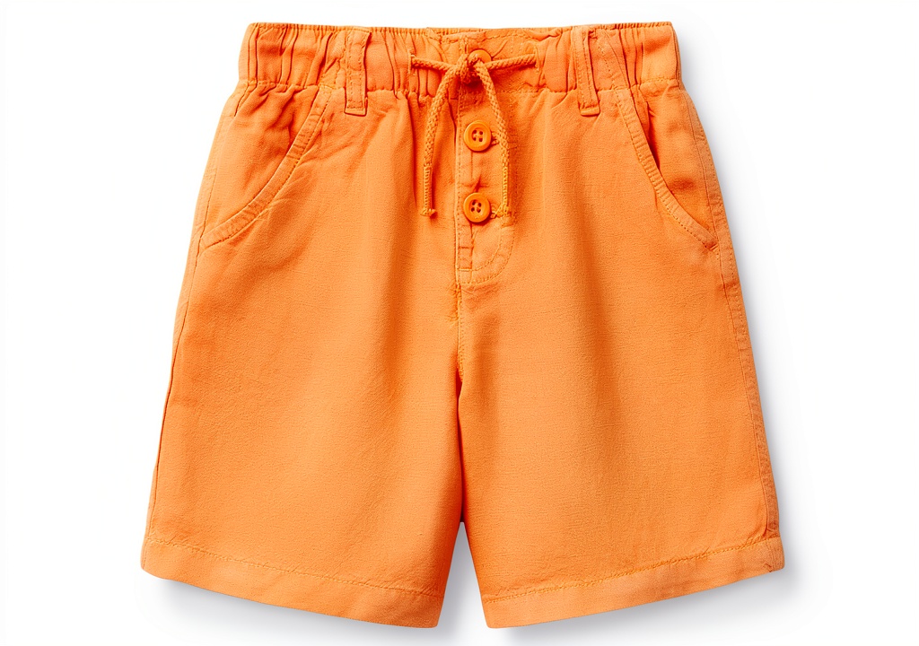 Pantaloncini Benetton grigio su bambino in giardino