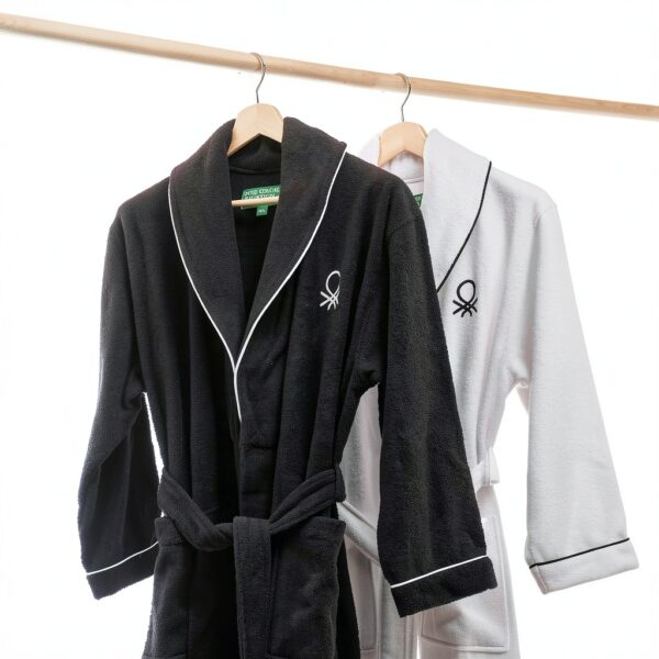 Accappatoio United Colors of Benetton Nero Cotone Uomo-7