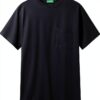 T-shirt Uomo Benetton Cotone Biologico Blu Giallo-0