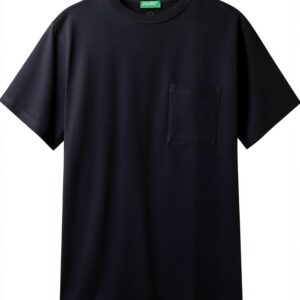 T-shirt Uomo Benetton Cotone Biologico Blu Giallo-0