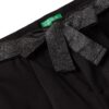 Benetton Pantalone Bambine Viscosa Nero Pieghe Tasca-2